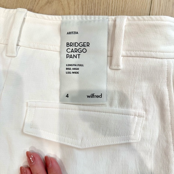NWT Aritzia Wilfred Off-White Bridger Cargo Pant - Picture 11 of 11